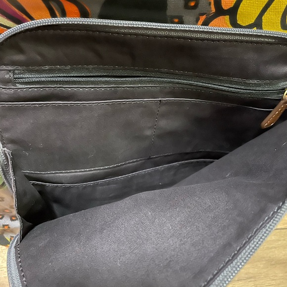 Fossil Floral Backpack Coated Canvas